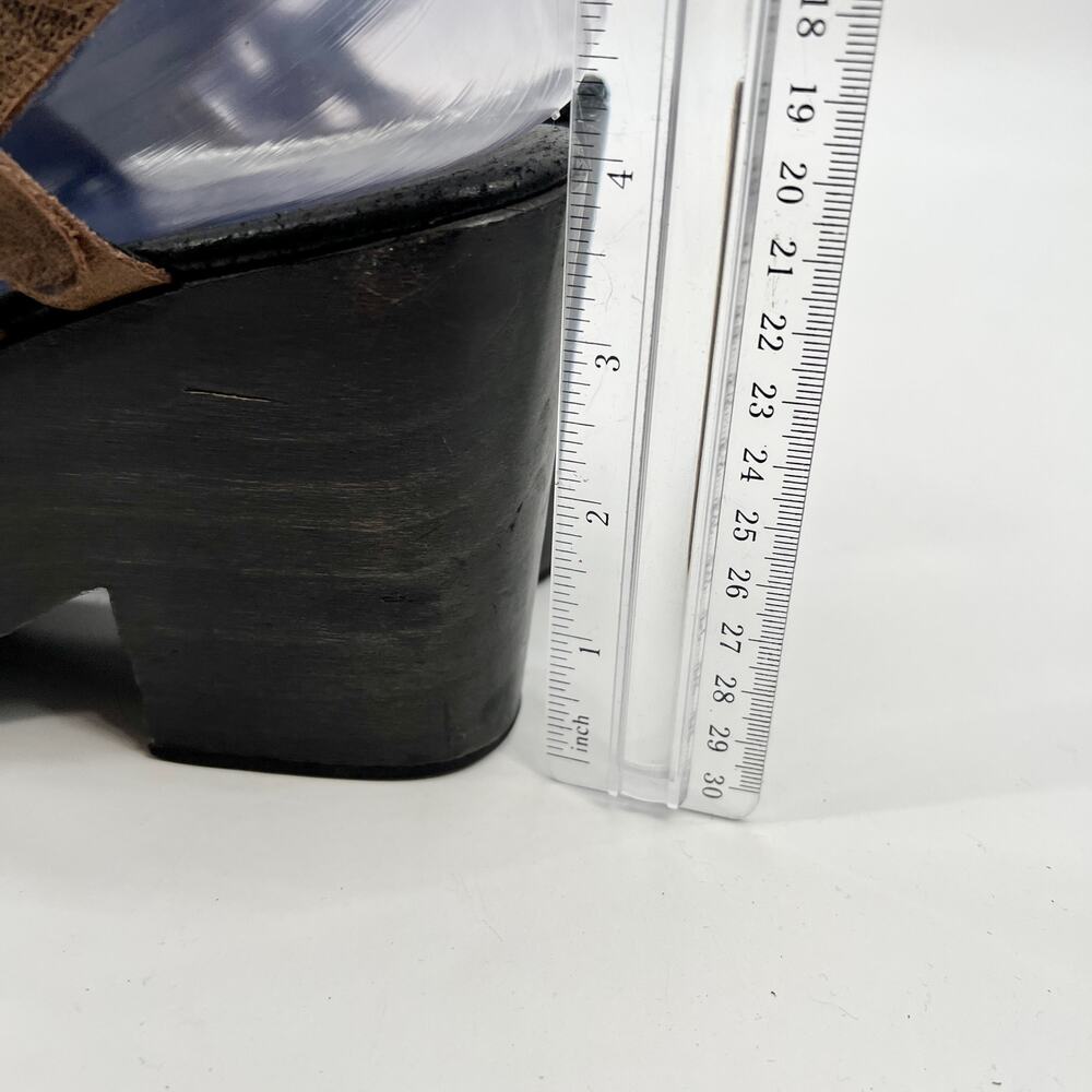 Freebird By Steven Ali Brown Leather Block Heel P… - image 6